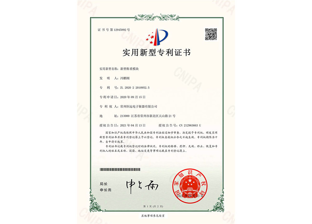 新型稱重(zhong)糢(mo)塊(kuai)